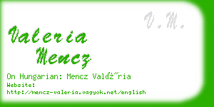 valeria mencz business card